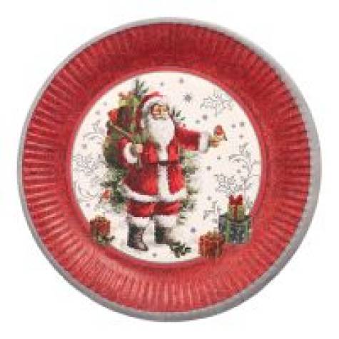 Weihnachtsteller - Pappteller rund Ø 23 cm "HoHoHo"