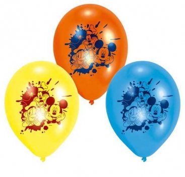 Micky Maus Deko Luftballons, Packung mit 6 Partyluftballons