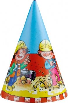 Partyhütchen Kleine Handwerker, Packung mit 6 Geburtstagshütchen