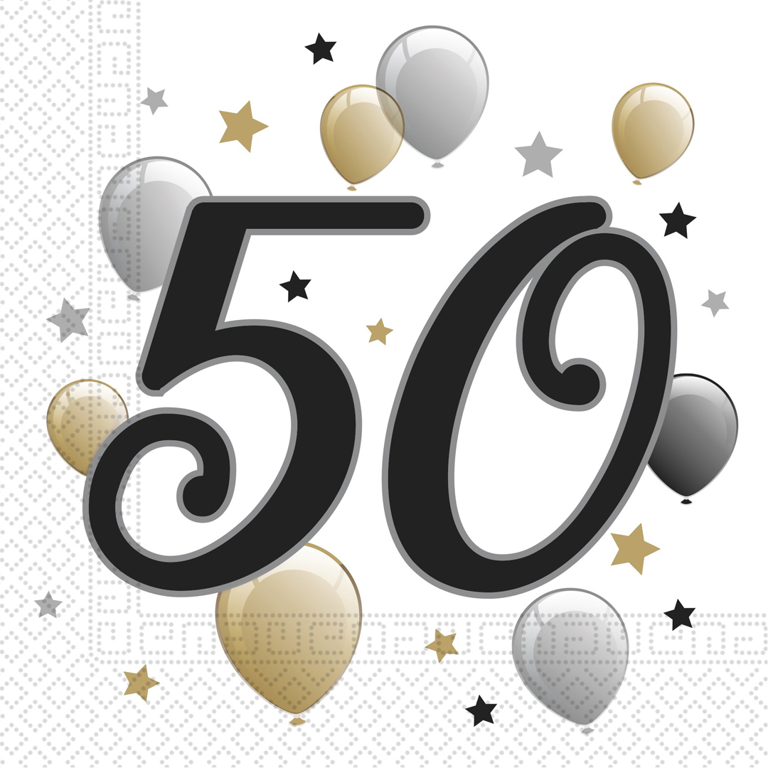Verpackungs Deko "50" zum 50.Geburtstag Geschenk Dekoration Party Deko